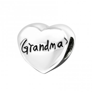 Heart Grandma - 925 Sterling Silver Beads without stones A4S17135