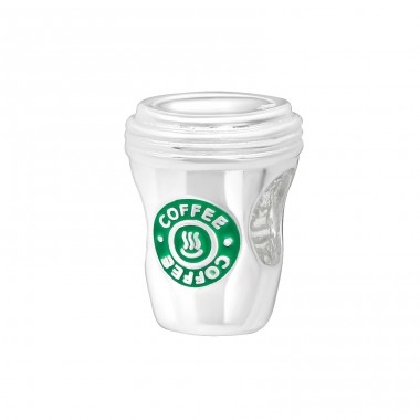 Coffee Cup - 925 Sterling Silver Beads without stones A4S19831