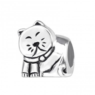 Chinese cat - 925 Sterling Silver Beads Without Stones A4S22698