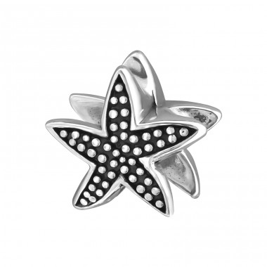 Starfish oxidized - 925 Sterling Silver Beads Without Stones A4S4227
