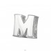 Letter M - 925 Sterling Silver Beads without stones A4S6526