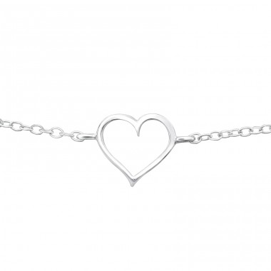 Heart Inline - Striebro 925 Náramky s retiazkou A4S20369