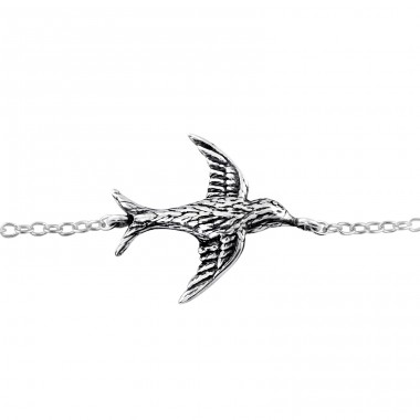 Bird - 925 Sterling Silver Bracelets with silver chain A4S31523