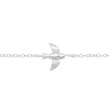Flying Bird - 925 Sterling Silver Bracelets With Silver Chain A4S40442