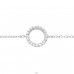 Adjustable Zirconia circle - 925 Sterling Silver Bracelets With Silver Chain A4S43714