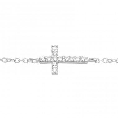 Cross - 925 Sterling Silver Bracelets with silver chain A4S44290