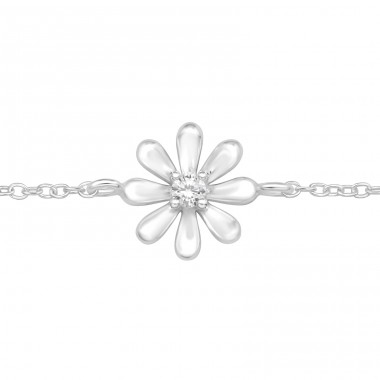 Flower - 925 Sterling Silver Bracelets with silver chain A4S44296