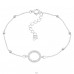 Zirconia Circle - 925 Sterling Silver Bracelets With Silver Chain A4S45642