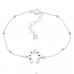 Horseshoe with multicolor Zirconias - 925 Sterling Silver Bracelets With Silver Chain A4S45654