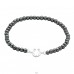 Horseshoe with natural stone - 925 Sterling Silver Bracelets With Silver Chain A4S45713