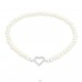 Heart with Zirconia & pearls - 925 Sterling Silver Bracelets With Silver Chain A4S45716