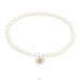 Flower with golden pistil - 925 Sterling Silver Bracelets With Silver Chain A4S45717