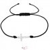 Cross - Nylon Cord + 925 Sterling Silver Bracelets with cords A4S25474