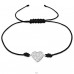 Heart - Nylon Cord + 925 Sterling Silver Bracelets with cords A4S31777