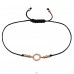 Circle - 925 Sterling Silver + Nylon Cord Bracelets with cords A4S33148