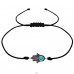 Hamsa - Nylonschnur + 925er Silber Armbänder mit Kordeln A4S34025