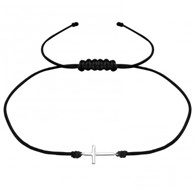 Kreuzen - 925er Silber + Nylonschnur Armbänder mit Kordeln A4S34050
