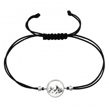 Mountain - Nylon Cord + 925 Sterling Silver Bracelets with cords A4S37899