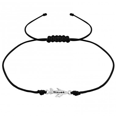 Repülőgép - 925 Ezüst + Nylon zsinór Zsinór karkötő A4S38992