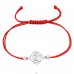 Eine Blume - Nylonschnur + 925er Silber Armbänder mit Kordeln A4S38998