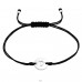 "D" Alphabetbuchstabe für Namen - Nylonschnur + 925er Sterlingsilber-Schmuckschnurarmbänder A4S43603