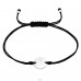 Buchstabe "I" verstellbare Kordel - Nylonschnur + Kordelarmbänder aus 925er Sterlingsilber A4S43608