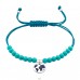 Worldmap - 925 Sterling Silver + Nylon Cord Bracelets With Cords A4S45721