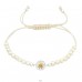 Flower golden pistil - 925 Sterling Silver + Nylon Cord Bracelets With Cords A4S45730