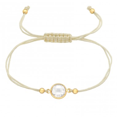 Round 8mm adjustable - Nylon Cord + 925 Sterling Silver Corded Bracelets A4S46074