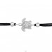 Turtle with Zirconia on a string - 925 Sterling Silver Bracelets With Cords A4S49405