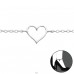 Heart - 925 Sterling Silver Anklets for foot A4S23955
