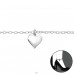 Herz - 925er Silber Fußkettchen-Schmuck  A4S27634