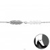 Gefieder - 925er Silber Fußkettchen-Schmuck  A4S29961