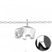 Silberner Elefant - 925er Silber Fußkettchen-Schmuck  A4S29967