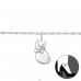 Silberne Katze - 925er Silber Fußkettchen-Schmuck  A4S31122