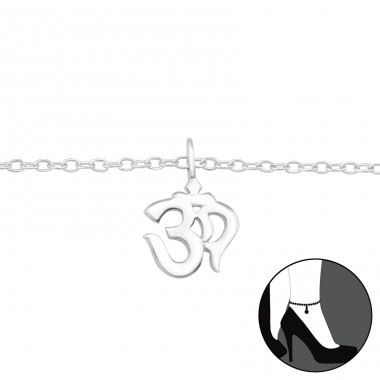 Om Symbol - Striebro 925 Retiazky na nohu A4S42785