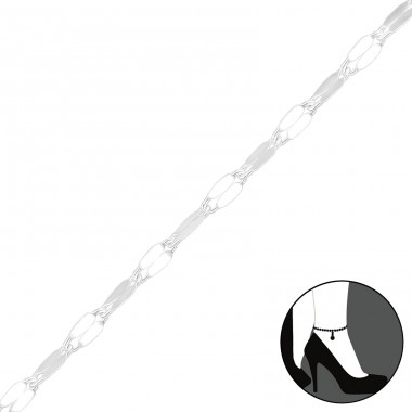 Platte - Schmuck Silber 925 Fußketten A4S43384