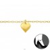 Golden Heart - 925 Sterling Silver Anklets For Foot A4S43403