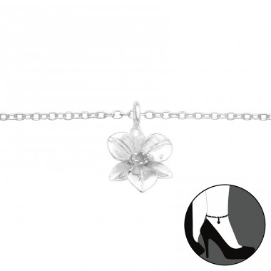 Blume - Silber 925 Beinketten A4S43660