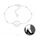 Peace & Love sign - 925 Sterling Silver Anklets For Foot A4S45671
