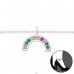 Rainbow with multicolor zirconias - 925 Sterling Silver Necklace Without Stones A4S46174