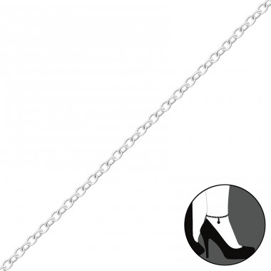 26 cm Retiazka na nohu  - Šperkové Striebro 925 Retiazky Na Nohu A4S49856