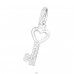 Key - 925 Sterling Silver Charms with split ring A4S17472