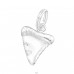 Shark's Tooth - 925 Sterling Silver Charms with split ring A4S44424