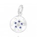 Flower - 925 Sterling Silver Charms with split ring A4S44473