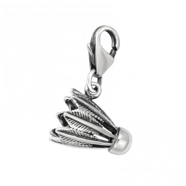 Strieborný Bedmintonový košík - Striebro 925 Sponové Amulety A4S10289