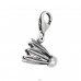 Strieborný Bedmintonový košík - Striebro 925 Sponové Amulety A4S10289