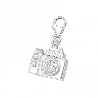 Strieborný Fotoaparát - Striebro 925 Sponové Amulety A4S11686