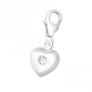 Strieborné Srdce - Striebro 925 Sponové Amulety A4S12722