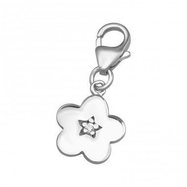 Strieborný Kvietok - Striebro 925 Sponové Amulety A4S12988